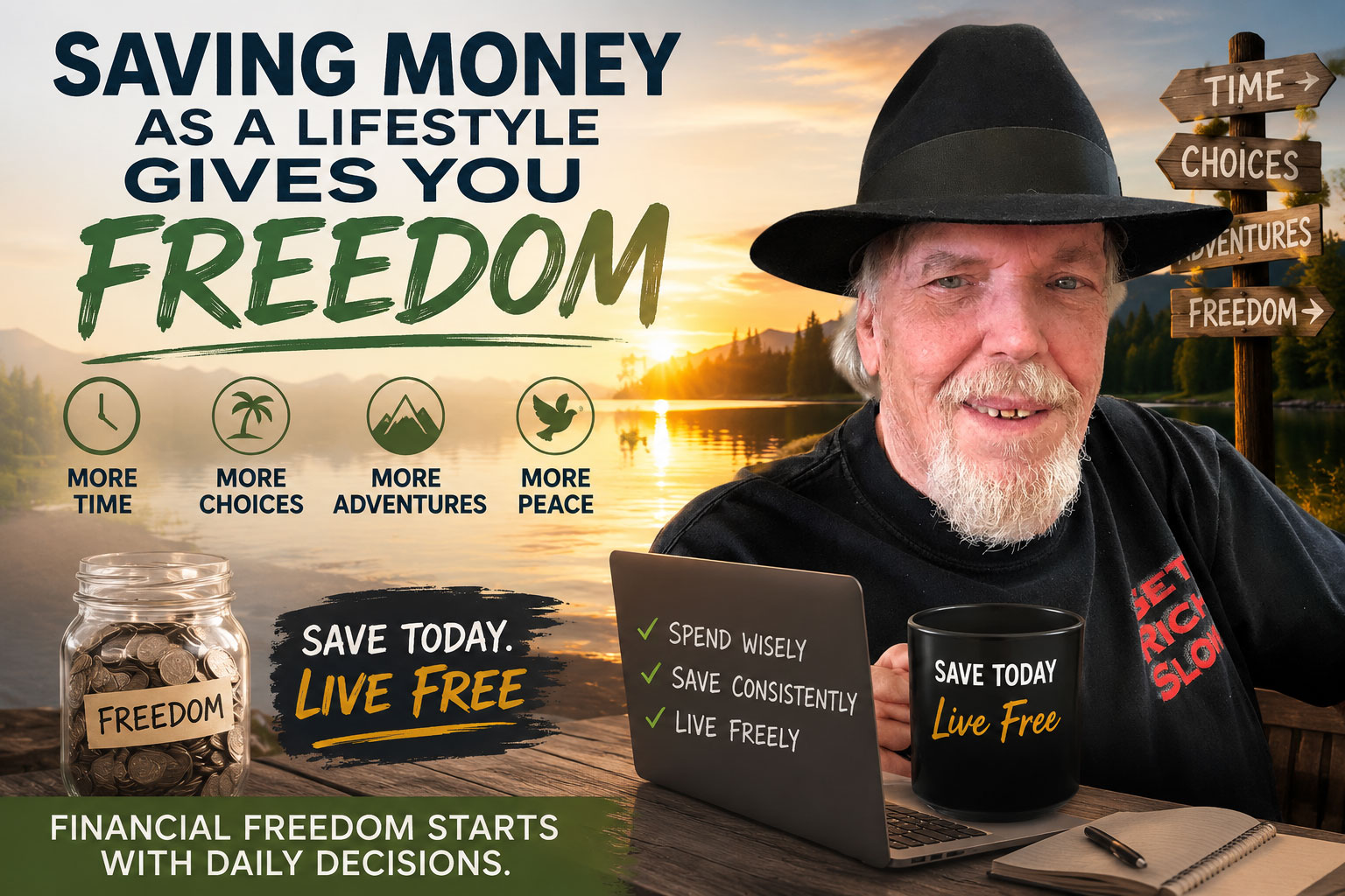 Wise spending equals more freedom.